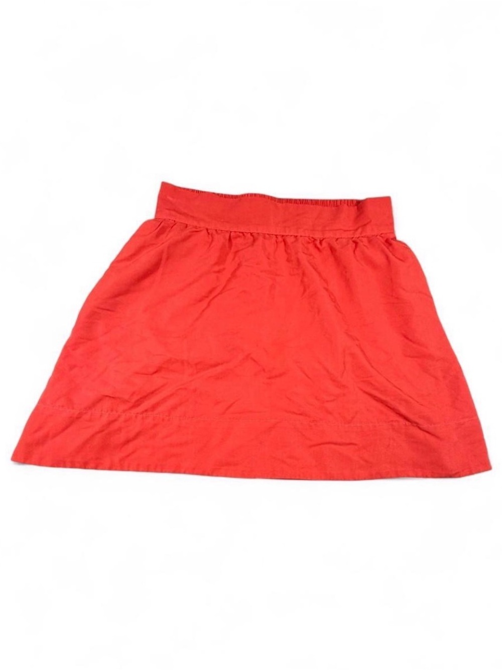 Tommy Hilfiger Red Pull-On Mini Skater Skirt Women's Small Pockets Smocked Waist